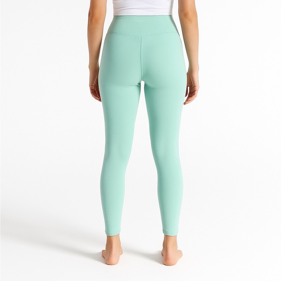 Abercrombie & Fitch Size Small Turquoise Blue High-Waisted Leggings with Zipper - Picture 1 of 6